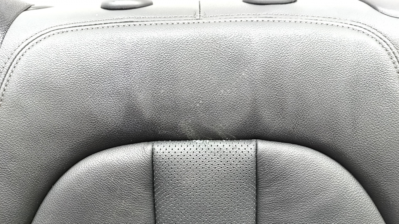 Rear seat backrest, 2nd row, left, BMW X5 G05 19-22 for 2 rows, black SCHWARZ leather, heated, with belt, dry-cleanable, worn