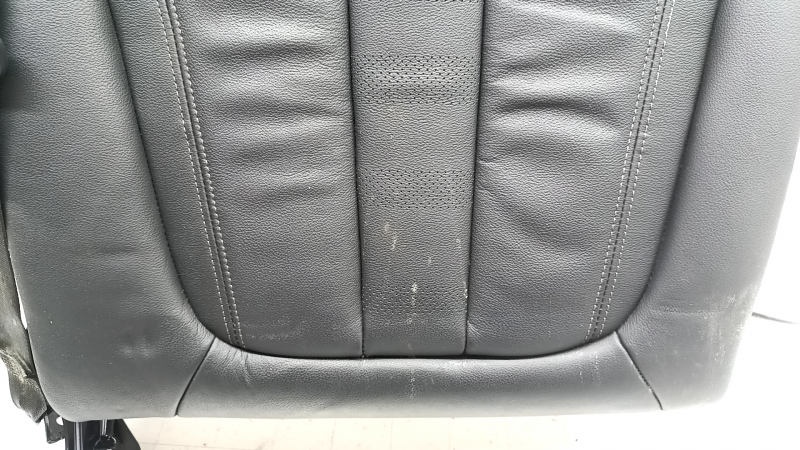 Rear seat backrest, 2nd row, left, BMW X5 G05 19-22 for 2 rows, black SCHWARZ leather, heated, with belt, dry-cleanable, worn