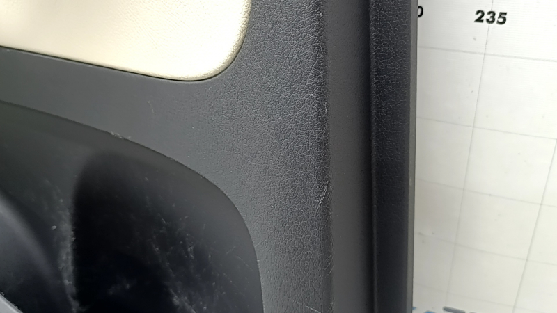 Door trim, rear left card, Mercedes X167 GLS 450 20-26, dark gray, insert and armrest, beige leather, molding under dark wood Burmester, under seat control, scratches, dents