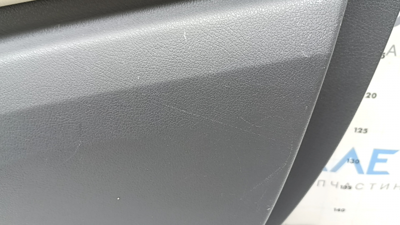 Door trim, front right card, Mercedes X167 GLS 450 580 20-26, dark gray, insert and armrest, beige leather, molding under dark wood Burmester, scratches