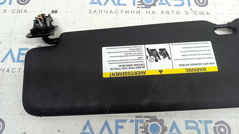 Right visor BMW X5 G05 19-23 black, without hook, dry cleanable