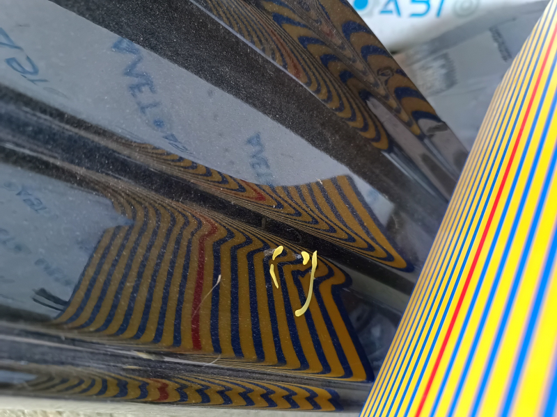 A quarter wing of the rear right Chevrolet Malibu 16-25 was cut off with the central pillar, black, dented, with bumps