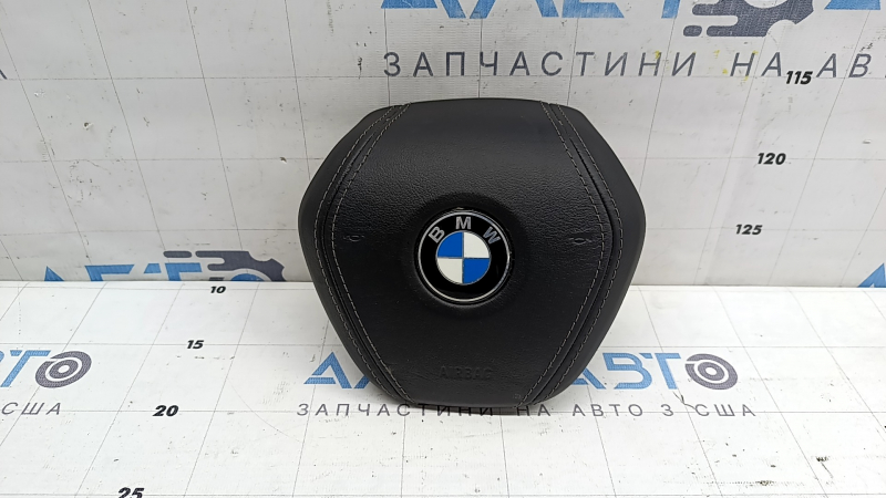 Airbag in the driver's steering wheel BMW X5 G05 19-26 black leather