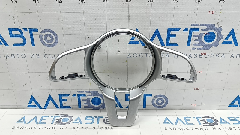 Mercedes X167 GLS 450 20-23 chrome and dark gray steering wheel cover