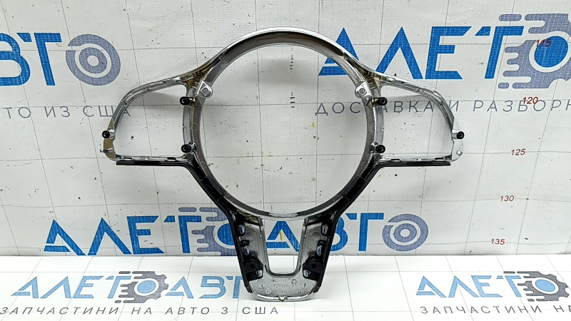 Mercedes X167 GLS 450 20-23 chrome and dark gray steering wheel cover