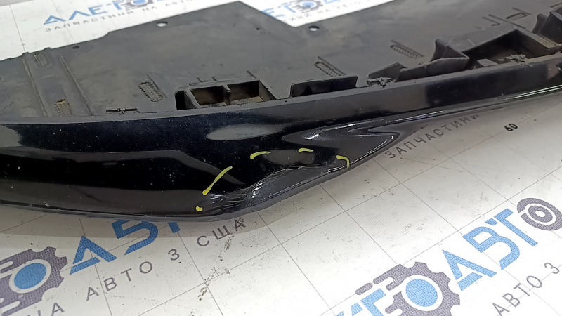 Bare front bumper Alfa Romeo Giulia 17-22 without headlight washers and parking sensors, black, scratches, pressed, peeling varnish, cracked