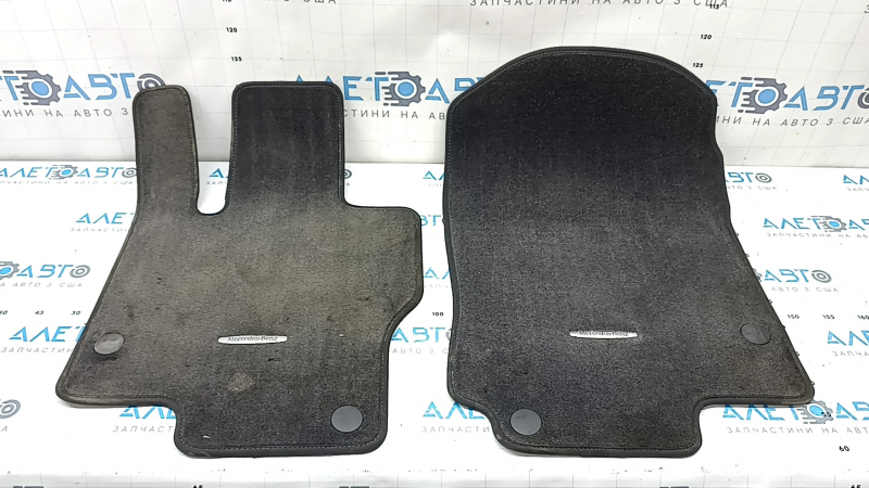 Set of floor mats, fabric, Mercedes X167 GLS 450 580 20-24, dark gray, 3 rows, for cleaning