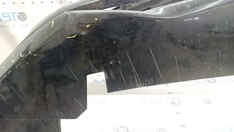 Bare front bumper Alfa Romeo Giulia 17-22 without headlight washers and parking sensors, black, scratches, pressed, peeling varnish, cracked