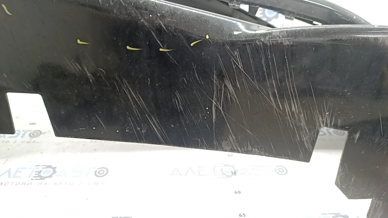 Bare front bumper Alfa Romeo Giulia 17-22 without headlight washers and parking sensors, black, scratches, pressed, peeling varnish, cracked