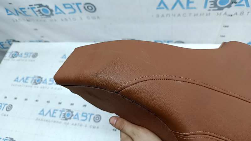 Left rear seat side panel for Alfa Romeo Giulia 17-20, brown leather, dry cleanable