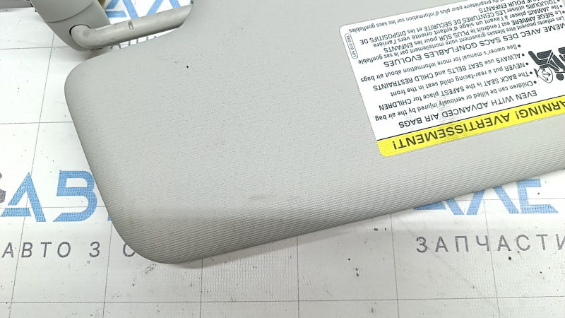 Right visor VW Passat b8 16-19 USA gray, without hook, for lighting, for dry cleaning