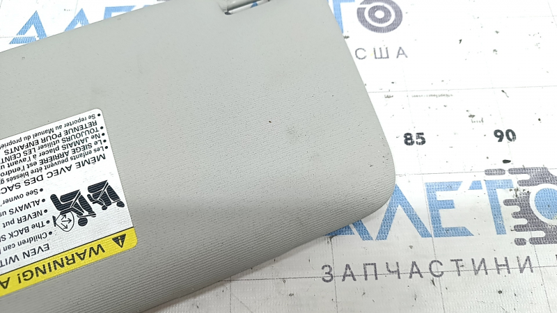 Right visor VW Passat b8 16-19 USA gray, without hook, for lighting, for dry cleaning