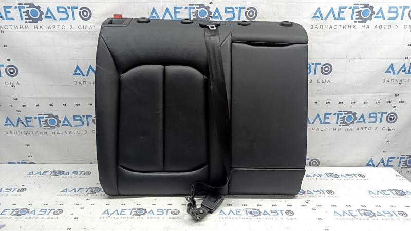 Backrest of the rear row of seats, 2nd row, right, Audi A3 8V 17-20 4d, black leather, with armrest, belt and latch