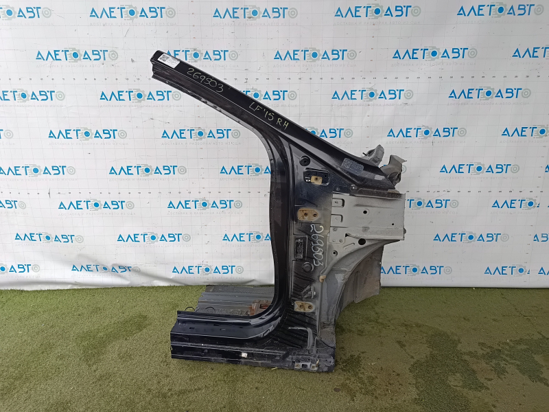 Front right quarter Hyundai Sonata 15-19 black, without side member