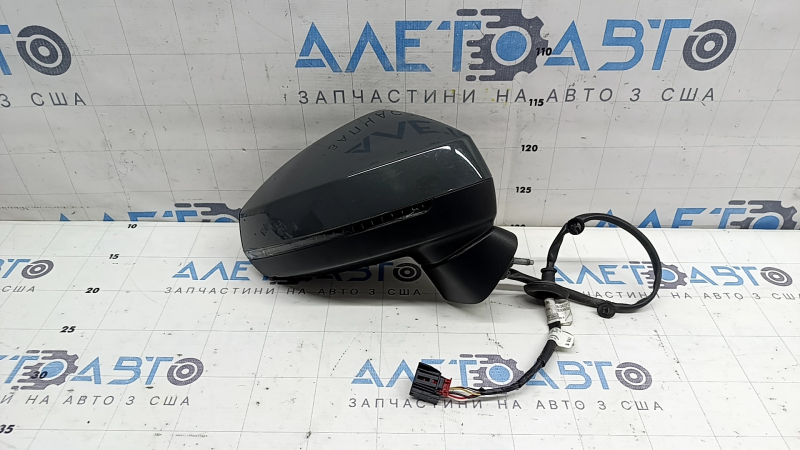 Right side mirror assembly Audi A3 8V 15-20 4d, 5d 6 pins, turn signal, heated, gray