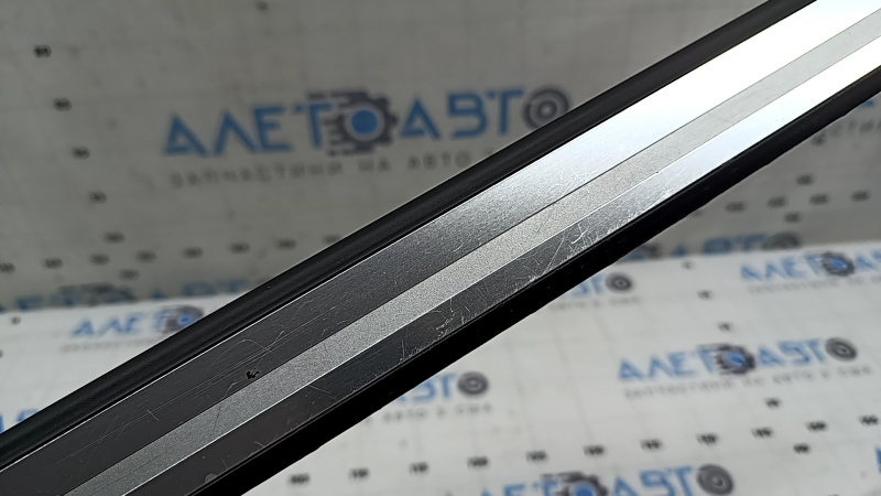 Outer front left door sill trim for Audi A3 8V 17-20 4d, black with chrome insert, scratches, dents