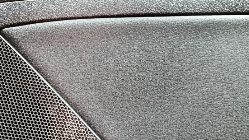 Door trim card rear right Audi A3 8V 15-20 4d, 5d, black, leather, armrest leather black, with squeaker, gray molding, scratches