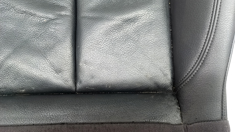 Audi A3 8V 15-20 4d, 5d passenger seat cushion upholstery, black leather, heated, worn