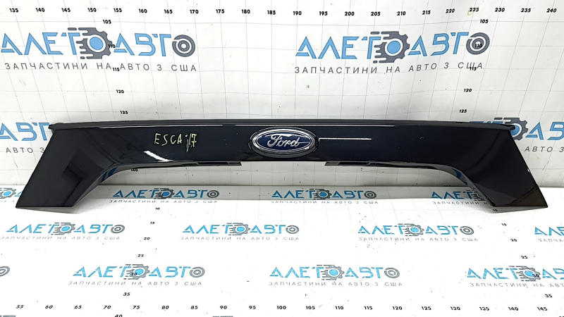Upper trunk door molding with Ford Escape MK3 emblem, 17-19 rest, under the camera, broken fastening