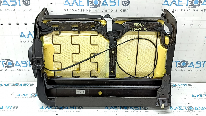 Rear seat cushion, 2nd row, left, Ford Escape MK3 13-19, black leather, wrinkled, needs cleaning