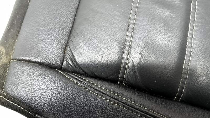 Rear seat cushion, 2nd row, right, Ford Escape MK3 13-19, black leather, dented, needs cleaning, scratches