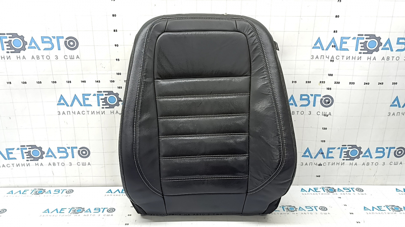 Ford Escape MK3 17-19 driver's seat back upholstery, leather, black, heated, ready to clean, attached