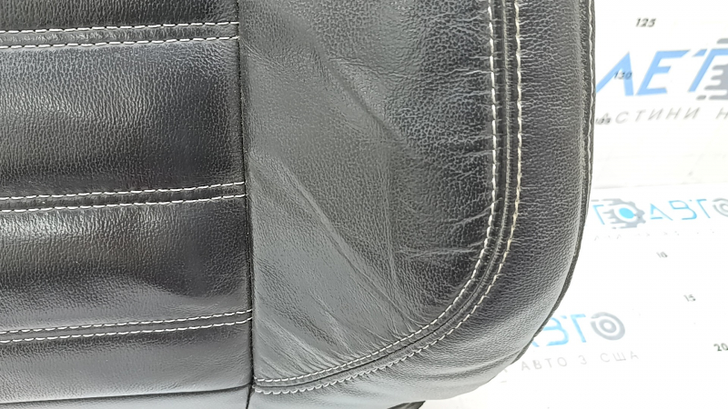 Ford Escape MK3 17-19 driver's seat back upholstery, leather, black, heated, ready to clean, attached