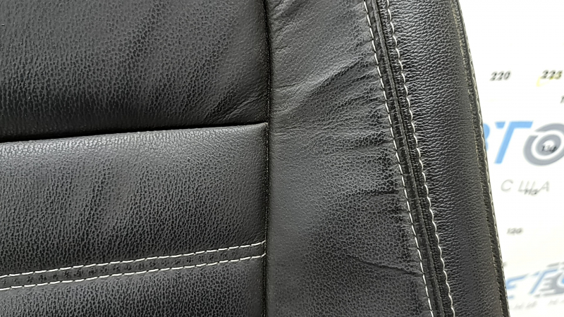 Ford Escape MK3 17-19 driver's seat back upholstery, leather, black, heated, ready to clean, attached