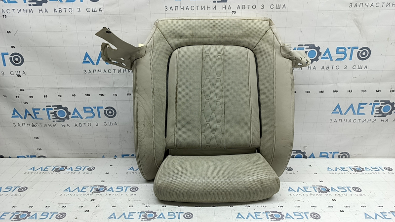 BMW X7 G07 19-22 passenger seat cushion upholstery, Elfenbein-Weiss leather, Comfort, heated, with blower fans, dry-cleanable, worn leather
