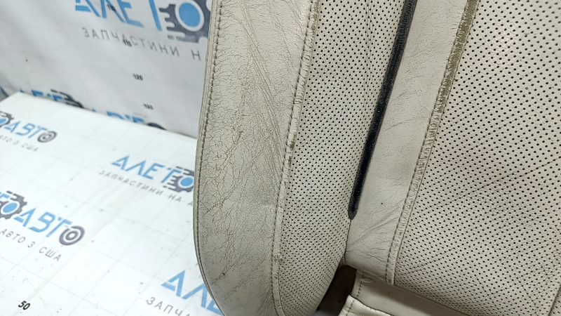 BMW X7 G07 19-22 passenger seat cushion upholstery, Elfenbein-Weiss leather, Comfort, heated, with blower fans, dry-cleanable, worn leather