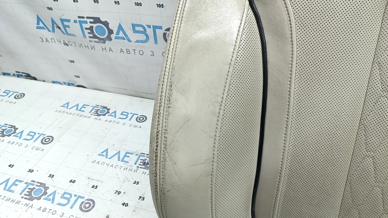BMW X7 G07 19-22 driver's seat back upholstery, Elfenbein-Weiss leather, Comfort, heated, with blower fans, dry-cleanable, worn leather