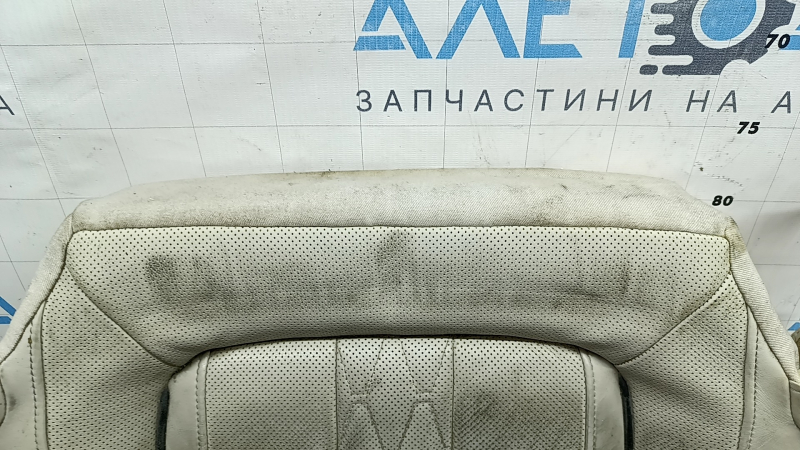Driver's seat cushion upholstery BMW X7 G07 19-25 Elfenbein-Weiss leather, Comfort, heated, with blower fans, dry-cleanable, cracked leather