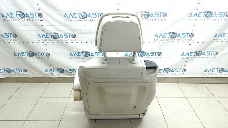 Seat 2nd row right BMW X7 G07 19-25 with airbag, electric, heated, for 6 seats, Vernasca leather, Elfenbein-Weiss, for dry cleaning, tears in the rear lower trim