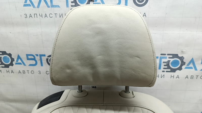 Seat 2nd row right BMW X7 G07 19-25 with airbag, electric, heated, for 6 seats, Vernasca leather, Elfenbein-Weiss, for dry cleaning, tears in the rear lower trim