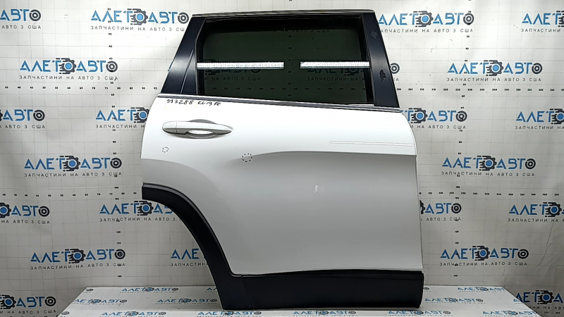 Door assembly rear right Jeep Cherokee KL 14-23 tinted, white PW7, bumps, corrosion, scratches on the trim, the trim coating is peeling