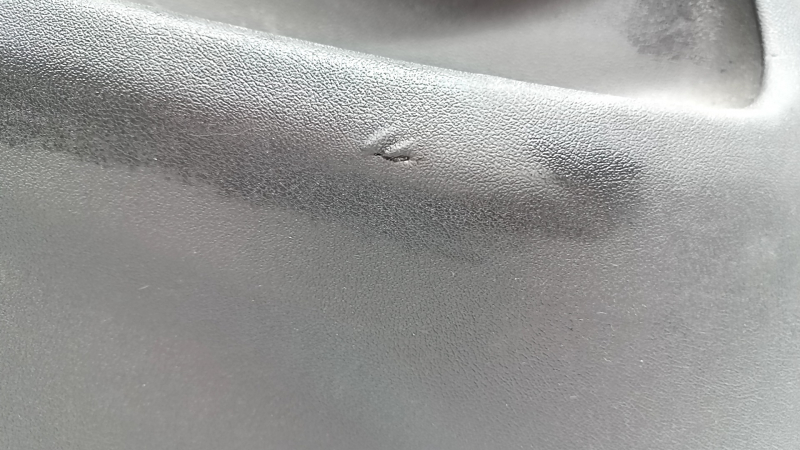 Door trim, rear left card, BMW X7 G07 19-22, under the curtain, black Schwarz leather, wood insert, with a handle, armrest and insert, Elfenbein-Weiss leather, scratches, dry cleaning, tears