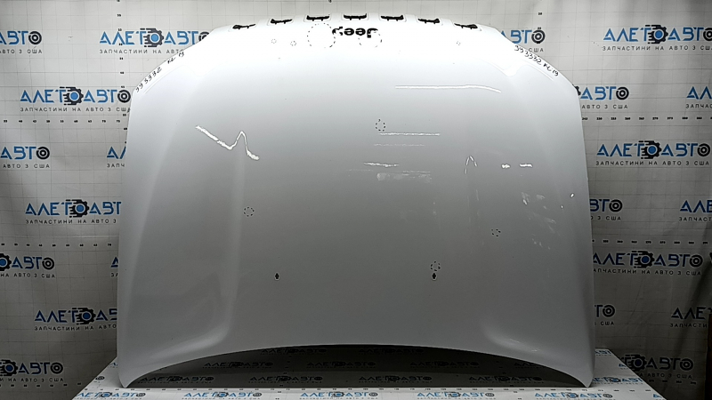 Bare hood Jeep Cherokee KL 19-23 aluminum, white PW7, dents, bumps
