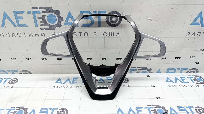 BMW X7 G07 19-26 steering wheel cover for heated steering wheel and driving assist, chrome with black leather, scratches