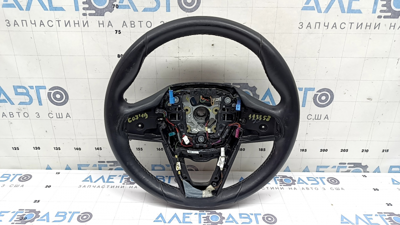 Bare steering wheel BMW X7 G07 19-22, black leather with heated paddle shifters, driving assist, Sport, with wiring, worn, scratches, needs cleaning
