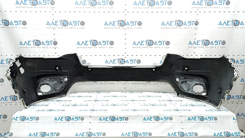 Bare front bumper, upper part, Jeep Cherokee KL 19-23, for 6 parking sensors, white, worn, non-standard holes