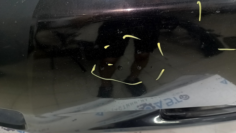 Front bumper bare Toyota Camry v40 07-09 black, worn, non-factory holes, blistered paint, cobweb