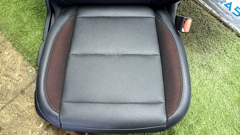 Chevrolet Equinox EV 24-26 passenger seat with airbag, black leather, red, blue and gray stitching, mechanical, heated, with block