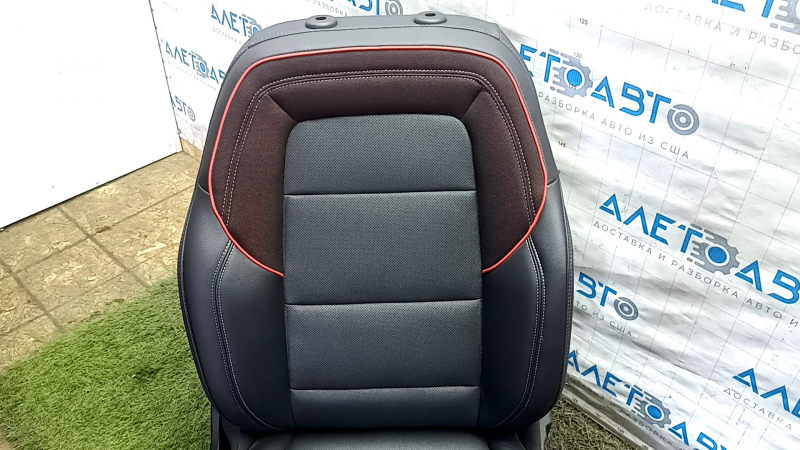 Chevrolet Equinox EV 24-26 passenger seat with airbag, black leather, red, blue and gray stitching, mechanical, heated, with block