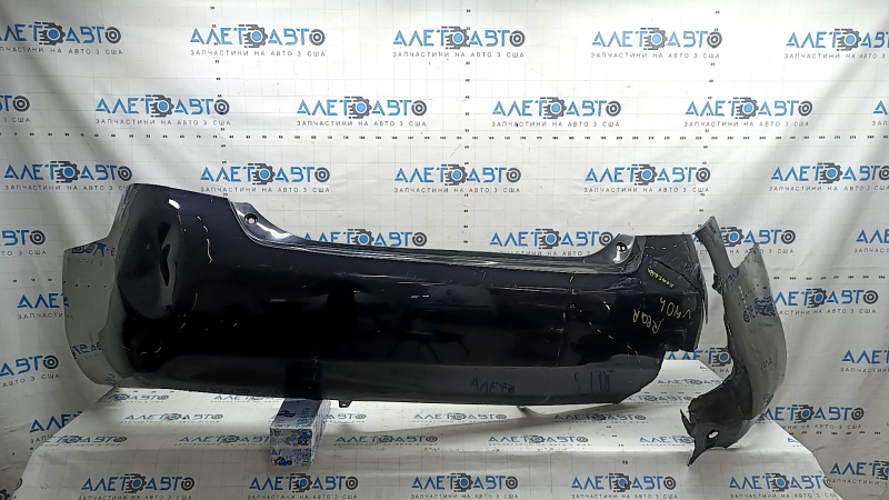 Rear bumper bare Toyota Camry v40 07-11 hybrid, black, scratches, dent, cracks, torn