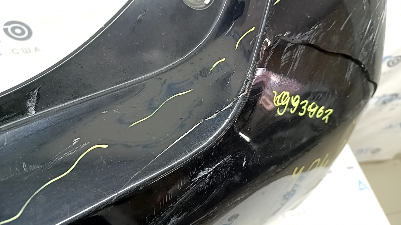 Rear bumper bare Toyota Camry v40 07-11 hybrid, black, scratches, dent, cracks, torn
