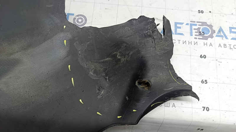 Rear bumper bare Toyota Camry v40 07-11 hybrid, black, scratches, dent, cracks, torn