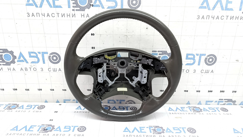 Naked steering wheel Toyota Camry v40 07-11 leather, brown, without overlay, without cruise control, worn, scratches