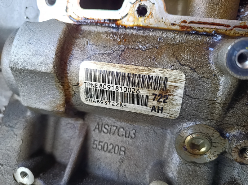Jeep Cherokee KL 19-23 2.0T EC1 155kW engine with torque converter, without valve cover, emulsion, wedge, for spare parts