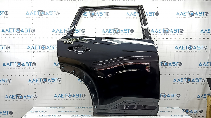 Bare rear right door Nissan Rogue 21-26 under the curtain, black KH3, butt