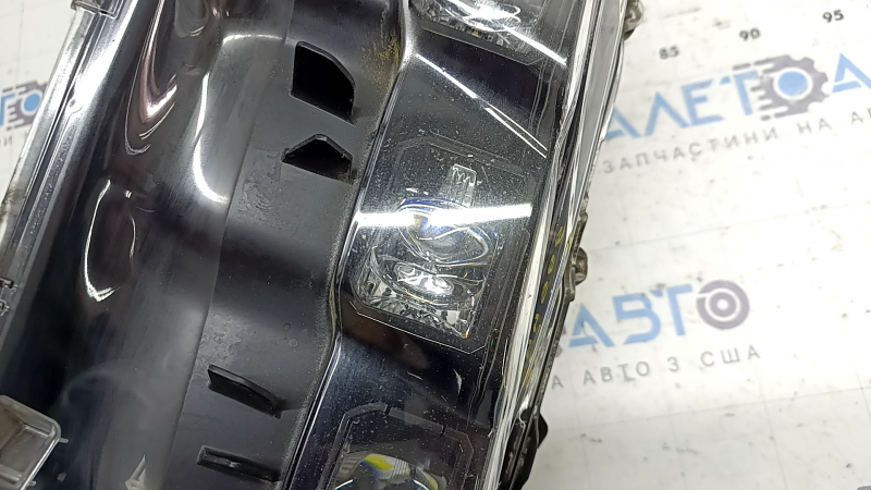 Left front headlight assembly for Toyota Prius 50 Prime 17-19 LED with seal and upper mount, ready for polishing